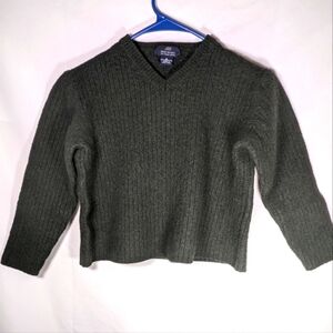 346 Brooks Brothers Green Sweater 100% Fine Italian Murano Wool Toddler Size XL